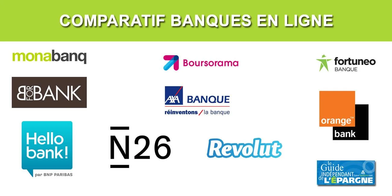 Quelle Banque en Ligne Choisir ? Avis & Comparatif complet (BoursoBank, Fortuneo, Revolut, N26, ...)